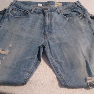 Hollister Mens Distressed Bootcut Jeans Sz 36x32